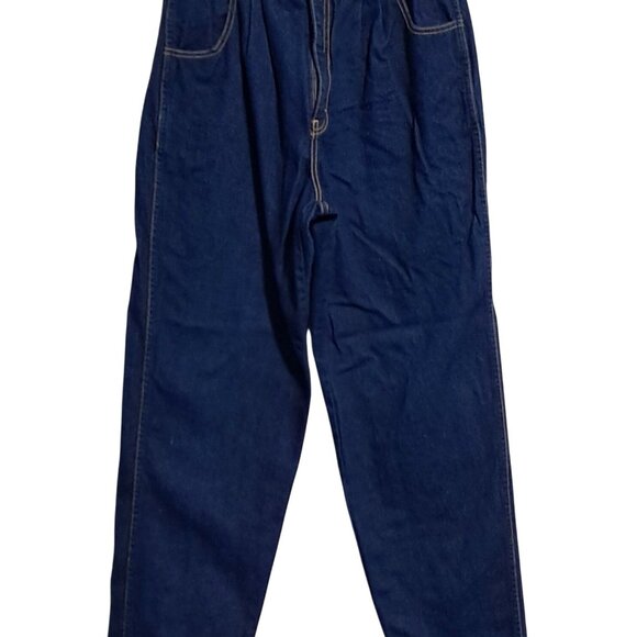 Vintage 1980 Britannia Jeans Size 18 High Rise Waisted Indigo Blue Denim - Picture 1 of 10